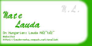 mate lauda business card